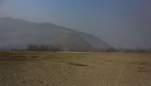 Dried portion of Wular lake