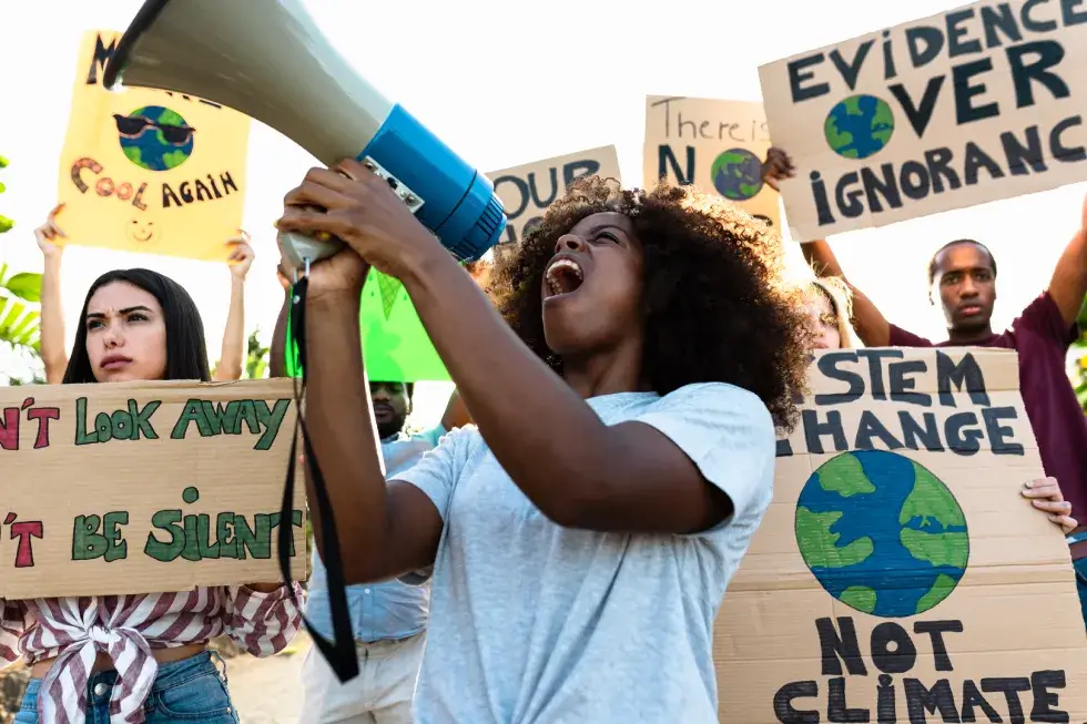 protesting